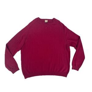 Santa Ynez General Men’s 100% Cashmere Sweater Size XL Burgundy Made in Italy